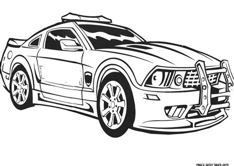 Police car (Transportation) – Free Printable Coloring Pages