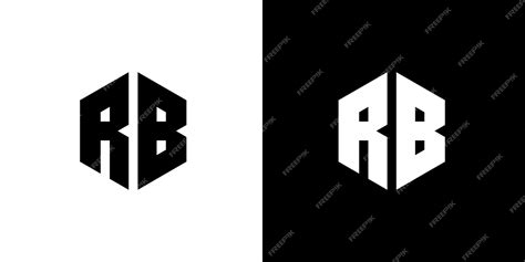 Premium Vector | Letter r b polygon hexagonal minimal and professional ...