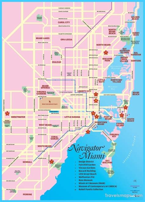 nice Map of Miami | Map of miami florida, Miami map, Miami tourist