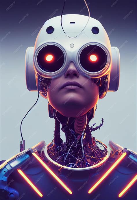 Premium AI Image | Futuristic Human Cyborg Robotics