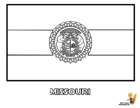 Missouri State Flag Coloring Day! Tell Other Kids You Found YesColoring ...