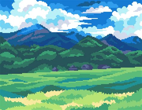 First attempt at landscape : r/PixelArt