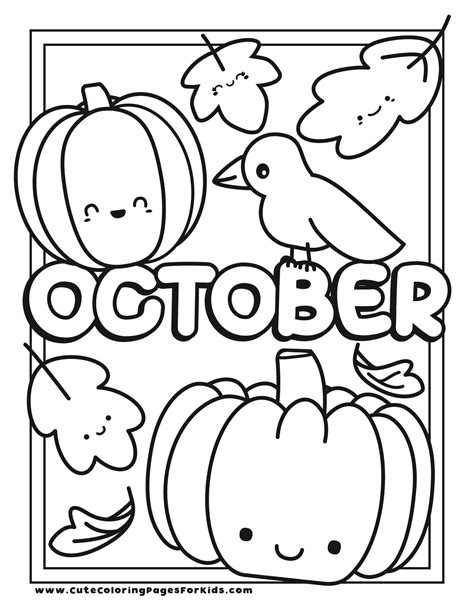 October Coloring Pages - Cute Coloring Pages For Kids