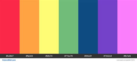 Rainbow Colors Palette Pantone Style