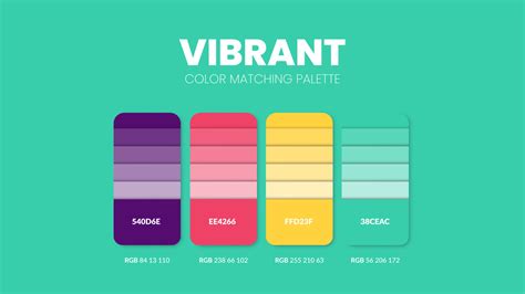 Vibrant color guide book cards samples. Color theme palettes or color ...