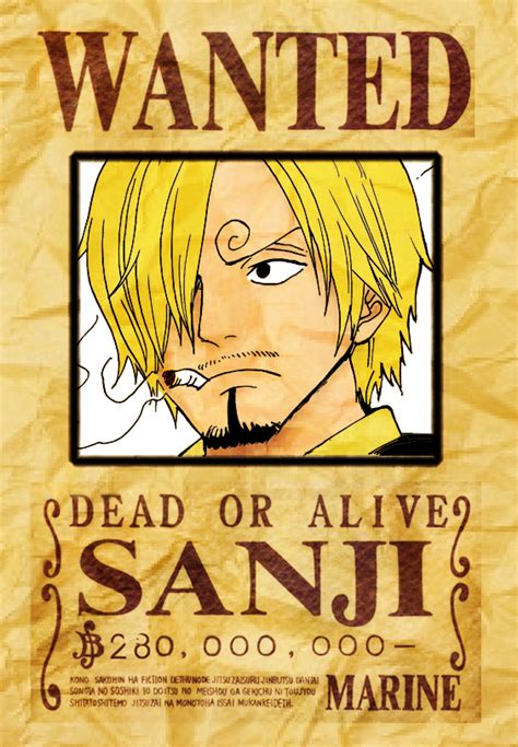 Sanji's Wanted Poster by utsho1995 on DeviantArt