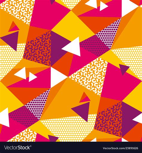 Abstract geometric shapes color seamless pattern Vector Image