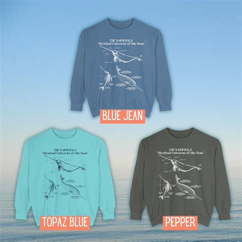 Narwhal Anatomy Sweatshirt Luxury Illustrated Pullover Gift for Surfers ...