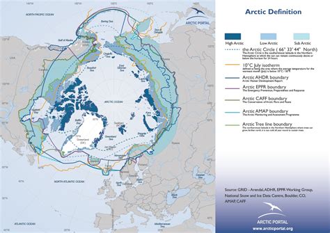 Map Showing Arctic Circle