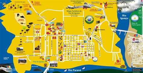 Mapa Turístico & Compras: Mapa de Foz do Iguaçu