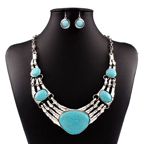 20% Off Clearance, Shop Now Fashion Woman Turquoise Pendant Necklace ...