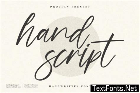 Hand Script Font