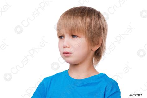 Little boy crying Sad little boy crying and looking away - stock photo ...