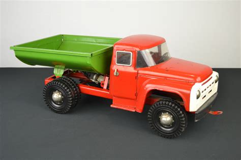 Vintage Metal Dump Truck Toy, USSR, 1980s | Retro Station