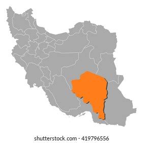 Map Iran Kerman Stock Vector (Royalty Free) 419796556 | Shutterstock