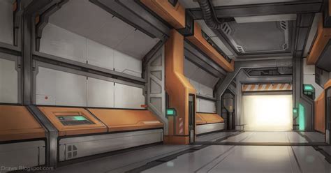 Nik Draws: Scifi Hallways