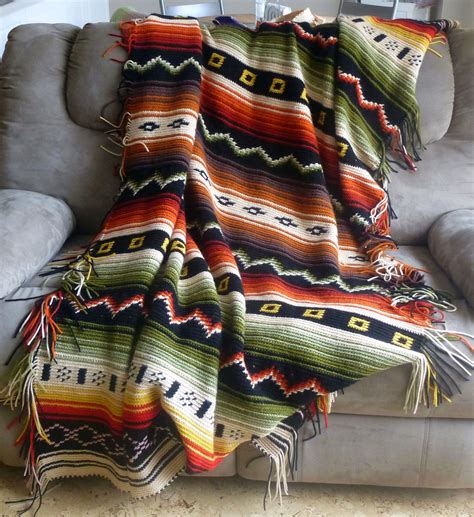 Free southwest stripe crochet blanket pattern using caron simply soft ...