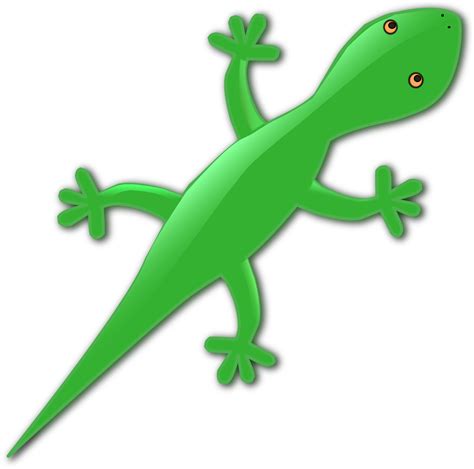 Green Gecko Lizard Vector Clipart image - Free stock photo - Public ...