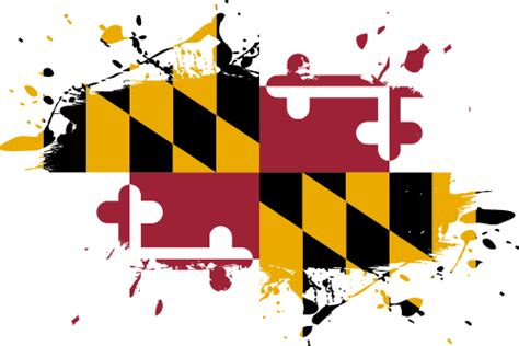 Printable State Flag of Maryland - Circle | Vector Country Flags of the ...