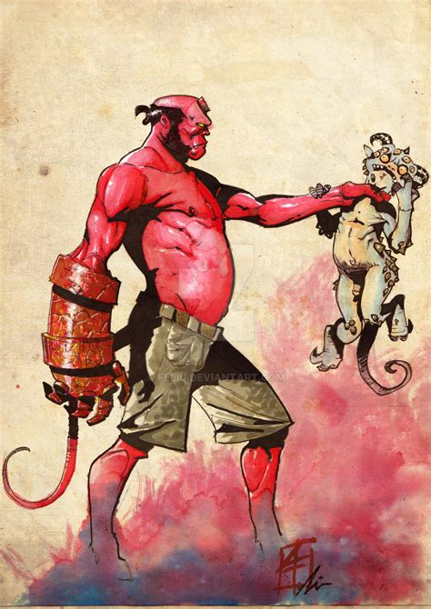 HELLBOY SKETCH by feliu on DeviantArt