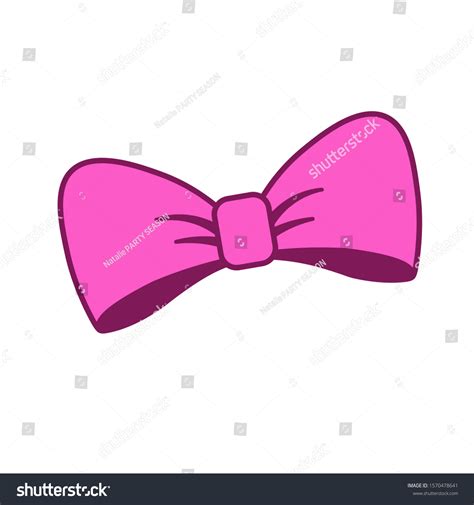 Pink Bow Clip Art Vector Stock Stock Vector (Royalty Free) 1570478641 ...