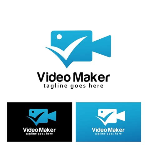 Premium Vector | Video maker logo design template