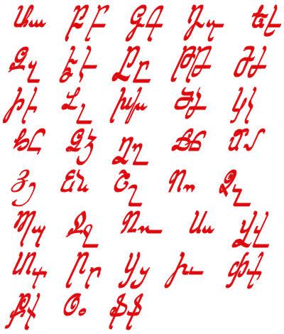 Armenian Script/Handwriting - Page 2 | Armenian alphabet, Armenian ...