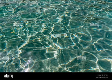 Reflections, light reflection in the sea, water surface, Crete, Greece ...