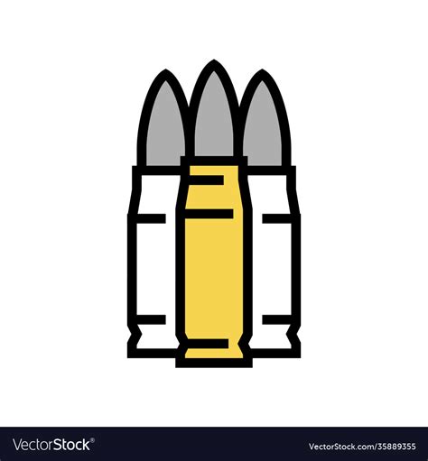 Boat tail bullet color icon Royalty Free Vector Image