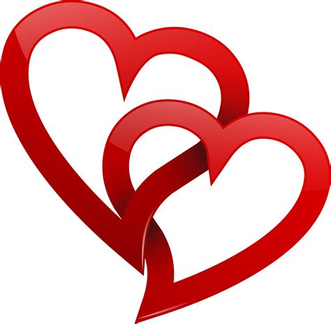 Download Two Red Hearts Png Clipart - Wedding Heart Png - Full Size PNG ...