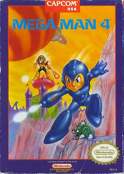 Mega Man 4 (1991) NES box cover art - MobyGames