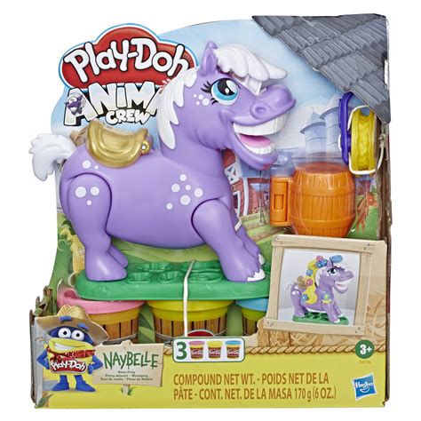 Play-Doh Animal Crew Naybelle Show Pony Farm Animal Playset with 3 Non ...