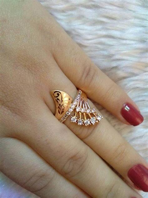 Beautiful Gold plated Finger Ring Designs - K4 Fashion