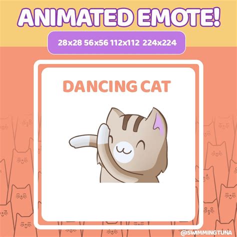 Animated Dancing Cat Emote Meme Twitch Emotes Twitch Emote Youtube ...