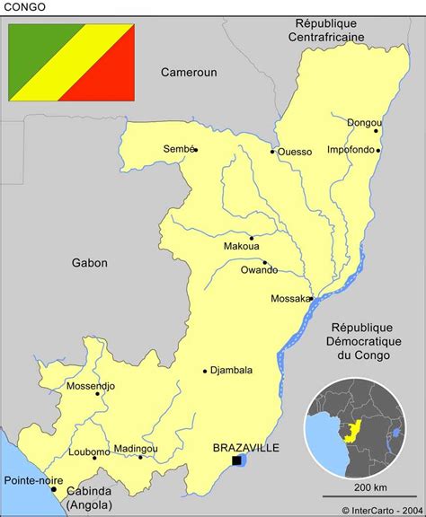 Carte du Congo Brazzaville | Brazzaville, Congo, Congo brazzaville