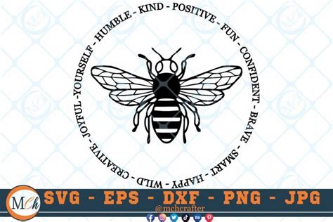 a black and white bee with the words svg eps dxf png - jp