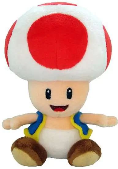 Super Mario Toad 7 Plush Open Mouth San-Ei Little Buddy - ToyWiz