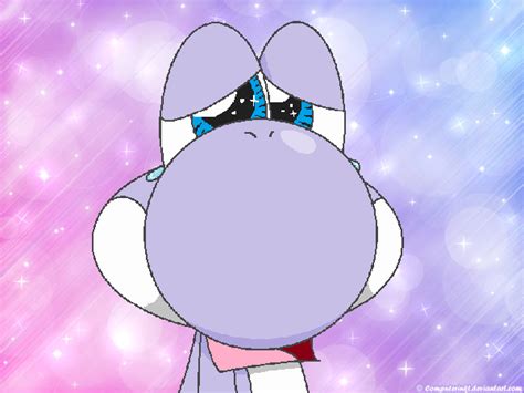 Lavender yoshi sad :( by yoshiandriolu on DeviantArt