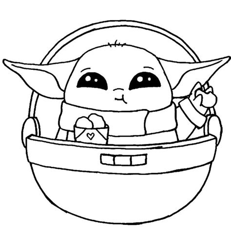 star wars coloring pages baby yoda - Twila Garland