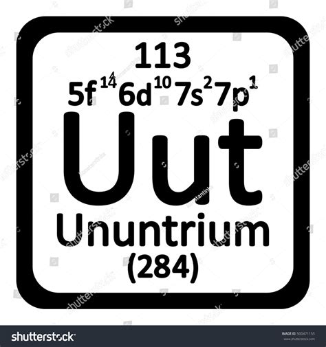 Periodic Table Element Ununtrium Icon On Stock Vector (Royalty Free ...