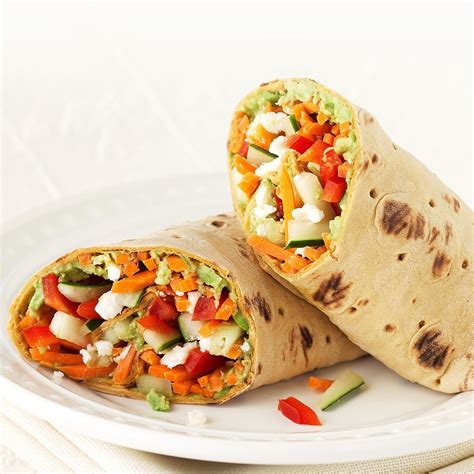 Crunch-Time Veggie Wrap Recipe - EatingWell