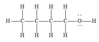 Determine the molecular formula and molecular mass for 1-butanol. Draw ...