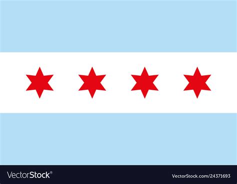 Chicago flag Royalty Free Vector Image - VectorStock