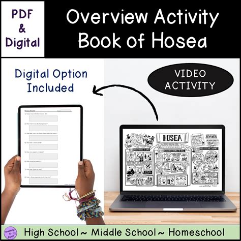 Book of Hosea Bible Summary Overview Activity | Made By Teachers