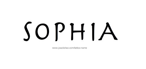 Sophia Name Tattoo Designs