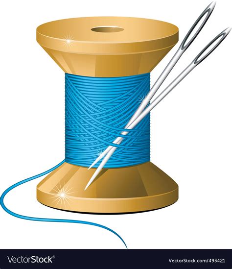 Needle and thread Royalty Free Vector Image - VectorStock