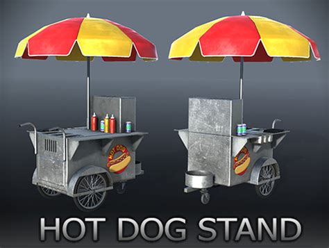 Hot Dog Stand PBR | 3D Industrial | Unity Asset Store