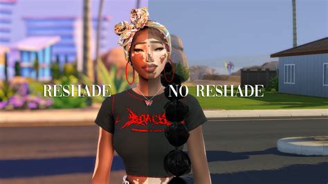 Sims 4 With And Without Reshaders