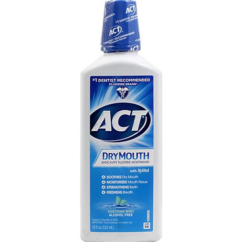 Act Total Care Dry Mouth Anticavity Mouthwash, Soothing Mint | Oral ...