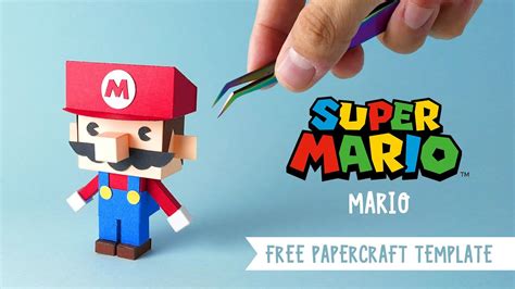 ️ Free Papercraft Template: Mario from Super Mario - DIY - YouTube